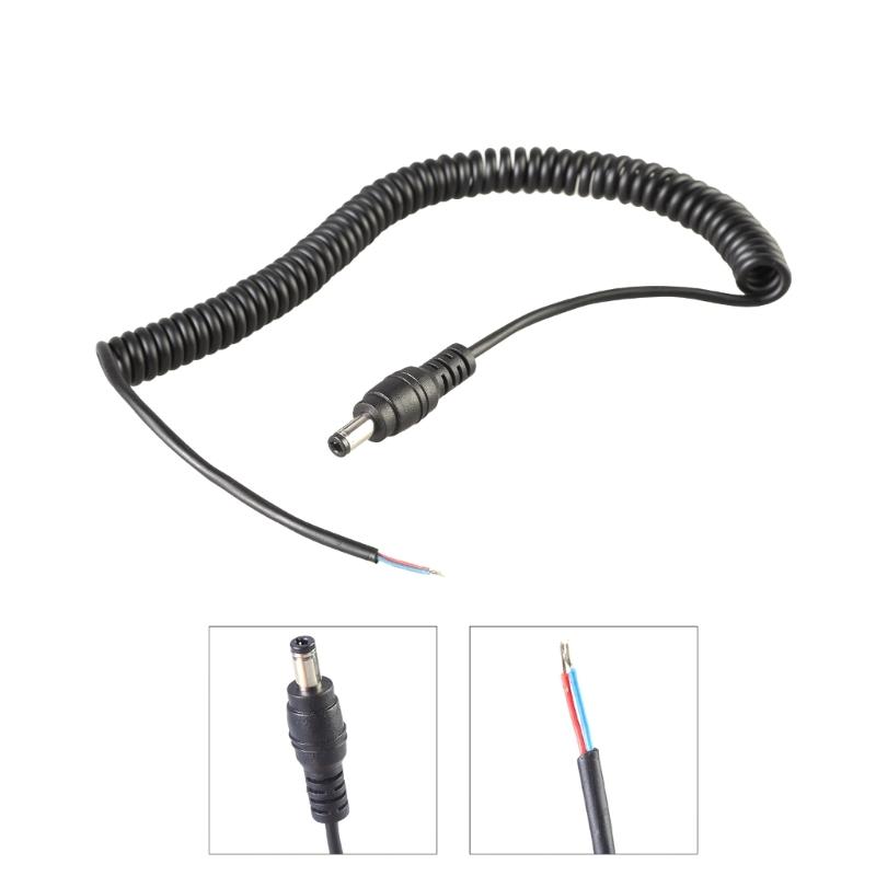 5,5x2,5mm Spiralkabel für DIY-Projekte Kompatibel mit 5,5x2,1mm Unterstützt bis zu 60W für Router und Kameras