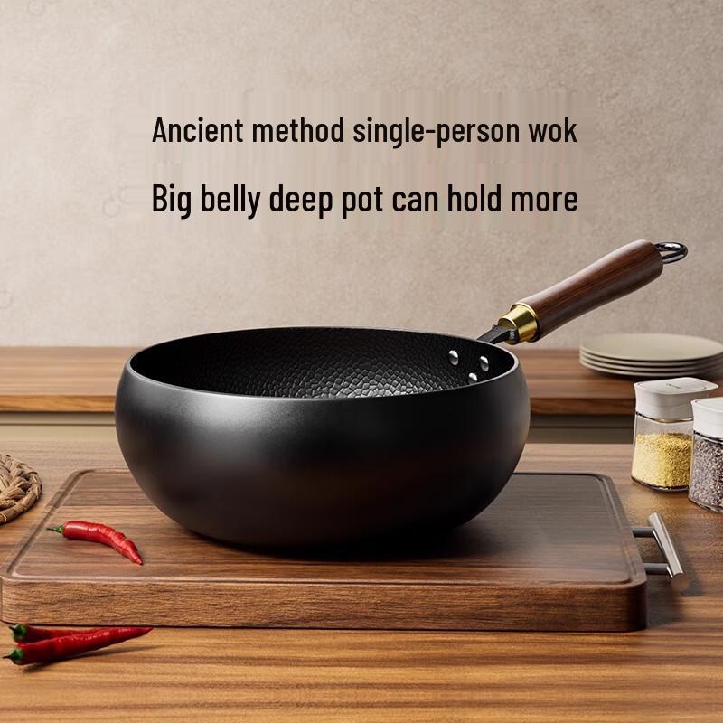 Yoshida Handwerker Gehammerter Schmiedeeisen Wok