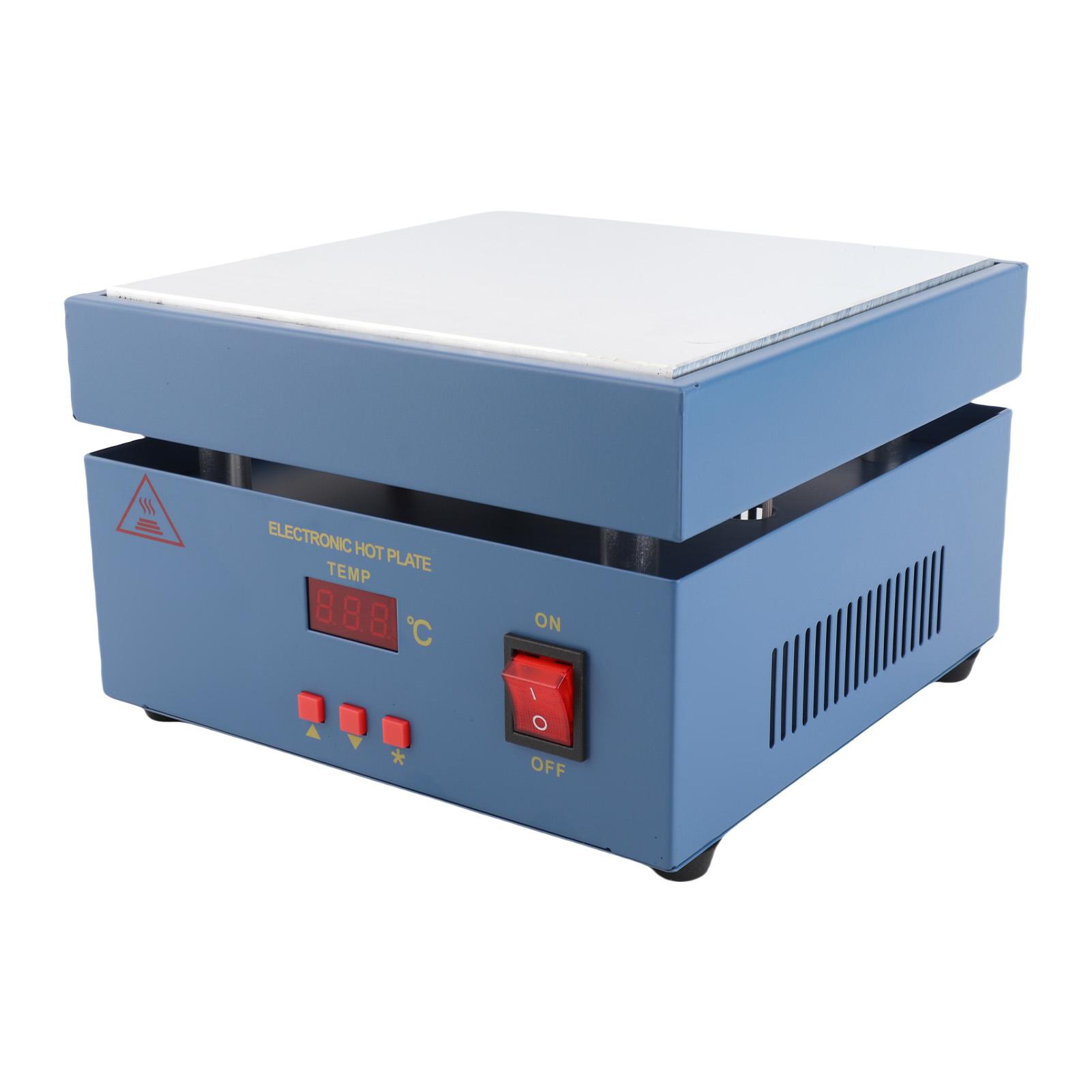 200*200mm LED Microcomputer Electric Heating Plate Preheating Station 800W Heating Station Preheat Station LED Heating Station