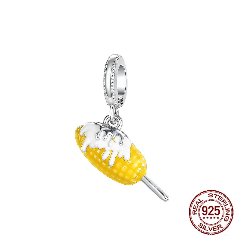 

copper Autumn Sweetcorn Maize Pendant Charm Compatible With Authentic Charm Bracelets Women Do It Yourself Jewellery Gift