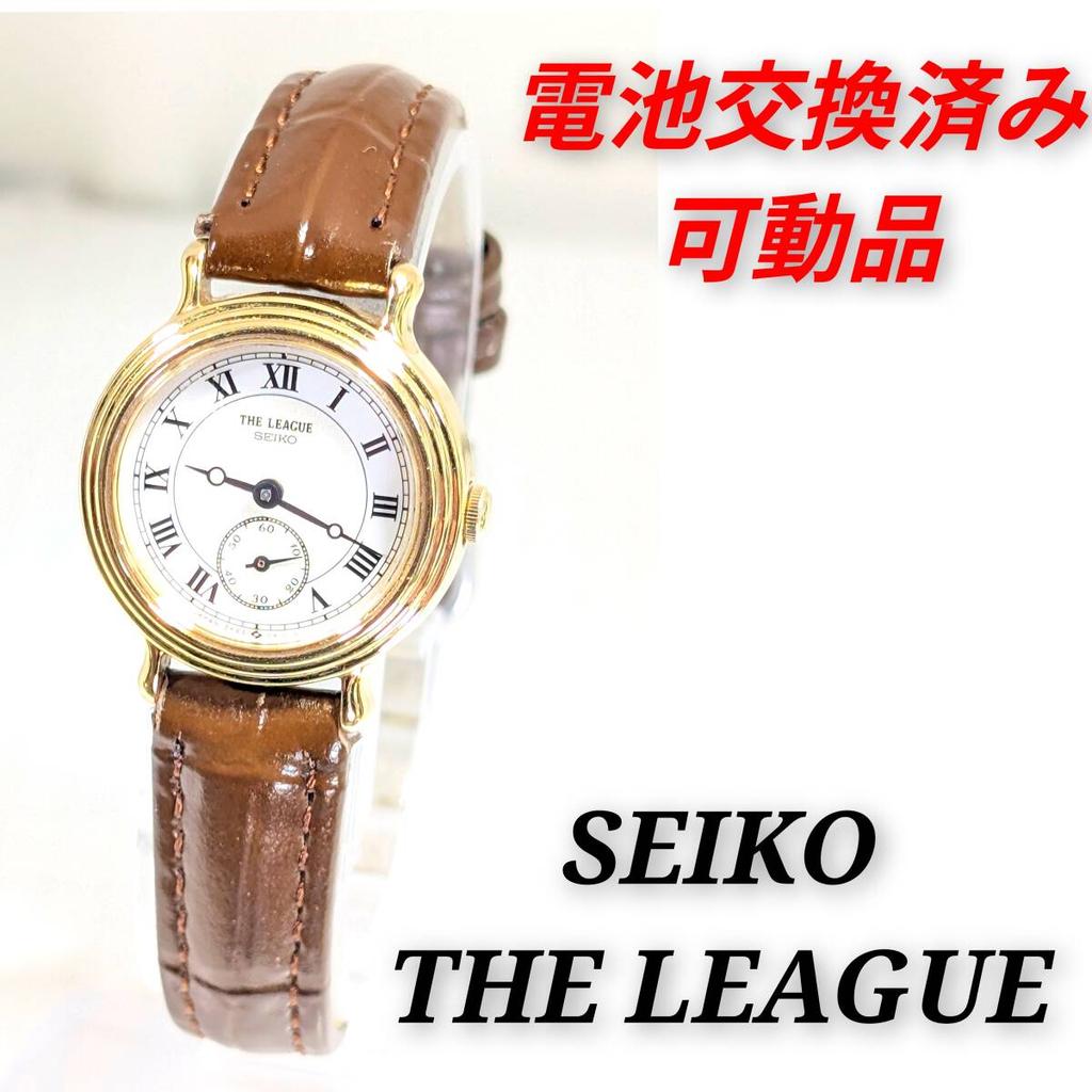 SEIKO THE LEAGUE Женские Часы с Малой Секундой, на Батарейке, с Ремешком, Рабочие, Замененные, Состояние, T-10