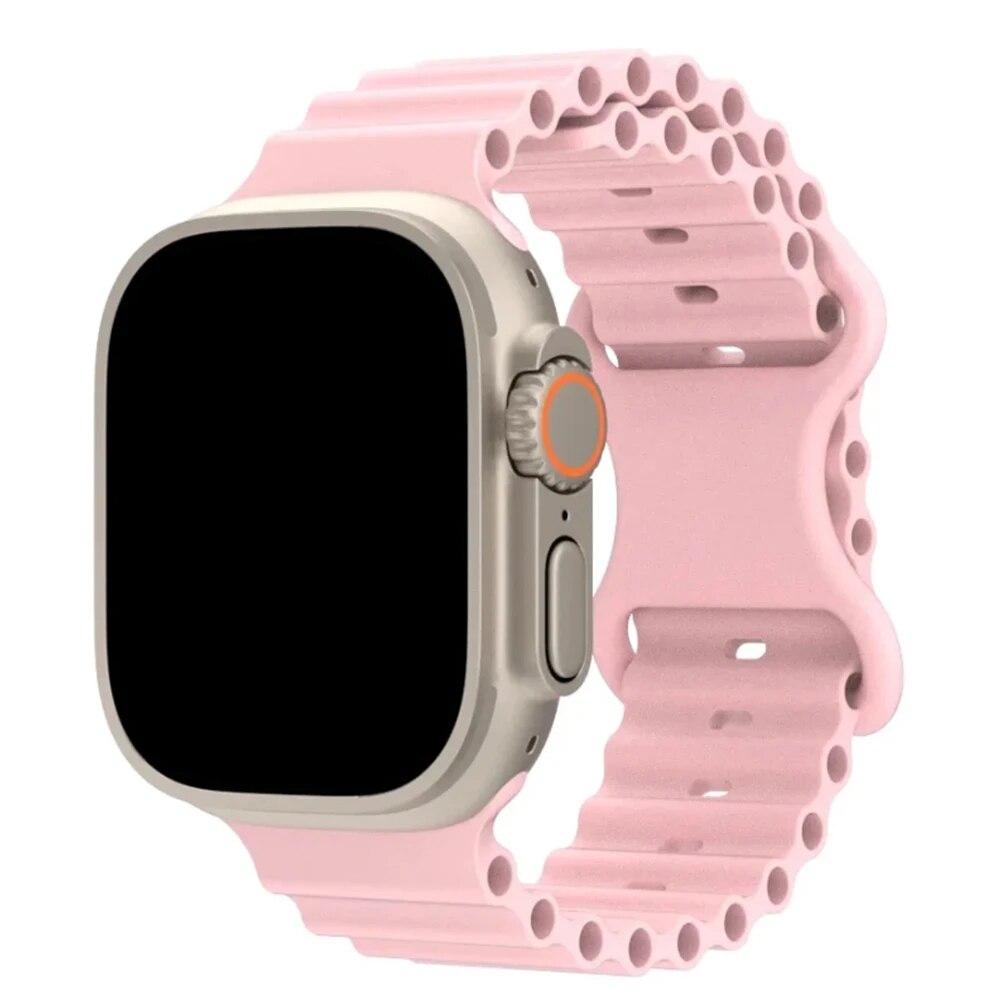 Silicone Strap For Apple Watch Ultra 1 2 3 Band 49mm Bracelet For iWatch Series 9 8 7 6 5 4 3 2 SE 42mm 44mm 45mm Replace Straps