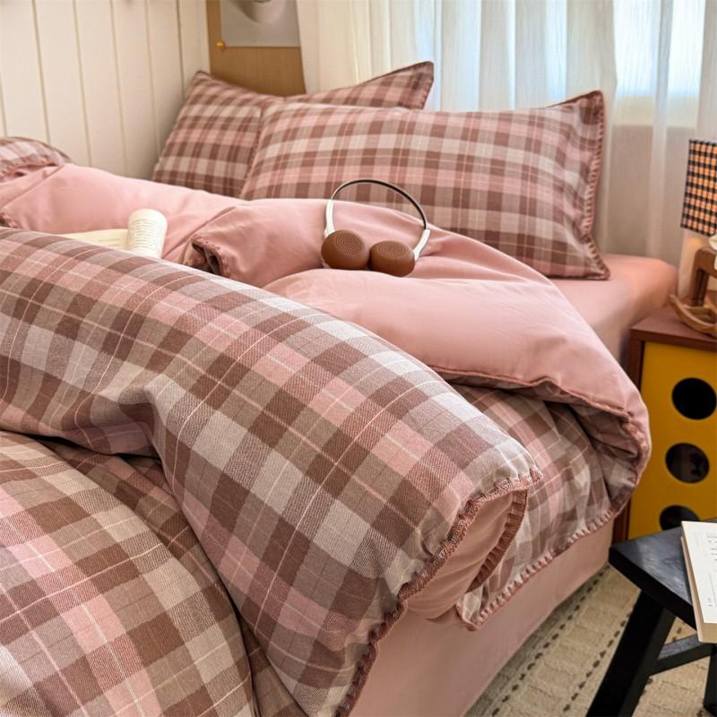 2026 Cartoon Home Bedding Set 100% Cotton Flannel Thick Shell Edge Dorm