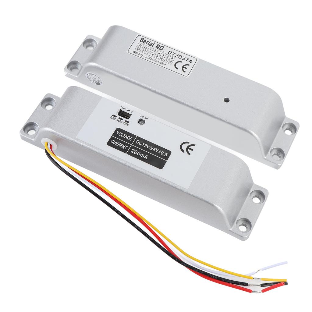 Electric Drop Bolt Lock DC12 24V NC Mode Fail Safe Electric Mortise Lock with Time Delay for Wooden