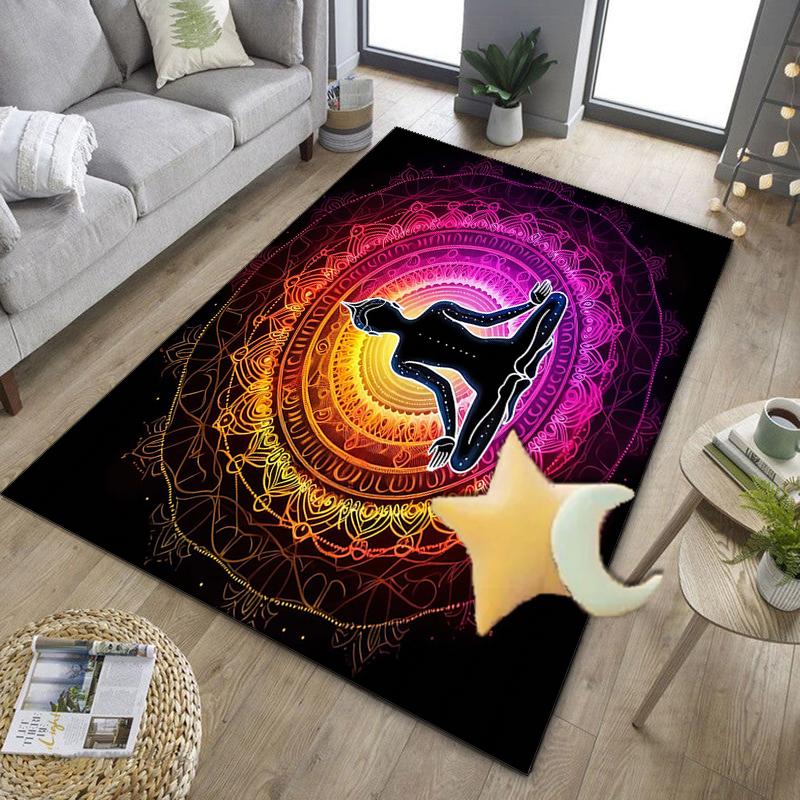 Moonlit Meditation Office Rug Chair Mat, Entryway Carpet, Suitable for Front Door, Bedroom, Living Room, Desk, Holiday Gift