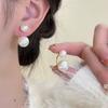 New Two-wearing High-end Double-sided Imitation Pearl Earrings, Temperament Design, Face-showing, Thin and Versatile Women's Earrings