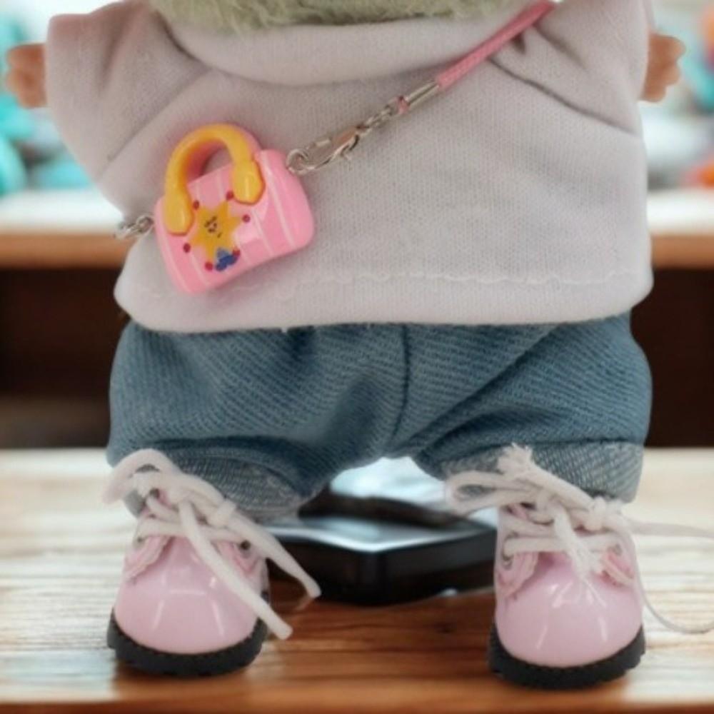 New 3.4CM Size Doll Leather Shoes Cute Design Leather Material Doll Clothes 17cm Size Miniature Shoes For Doll Shoes Doll Toys