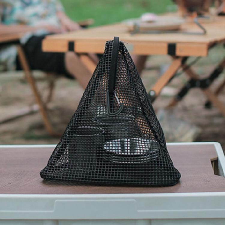 Convenient Triangles Shape Hanging Net Food Drying Net Outdoor Hanging Triangles for Holding Camping Gear