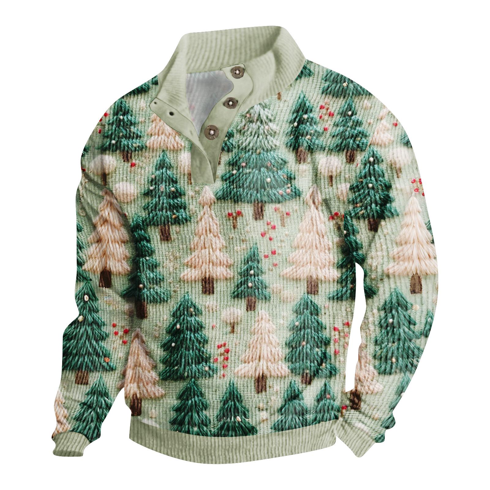 

Мужская вельветовая рубашка на пуговицах с рождественским принтом L