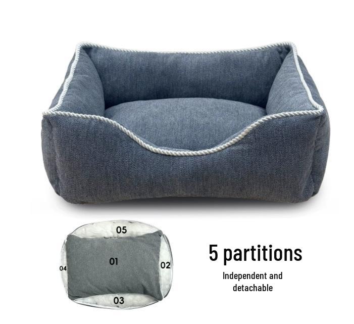 Durable, Waterproof, Hair-Resistant Dog Bed - Cozy for Small & Medium Dogs, Washable, and Warm for Winter.