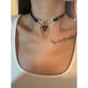 Y2K Heart Cat Paw Leather Choker, Sweet Cool Hot Girl Clavicle Necklace
