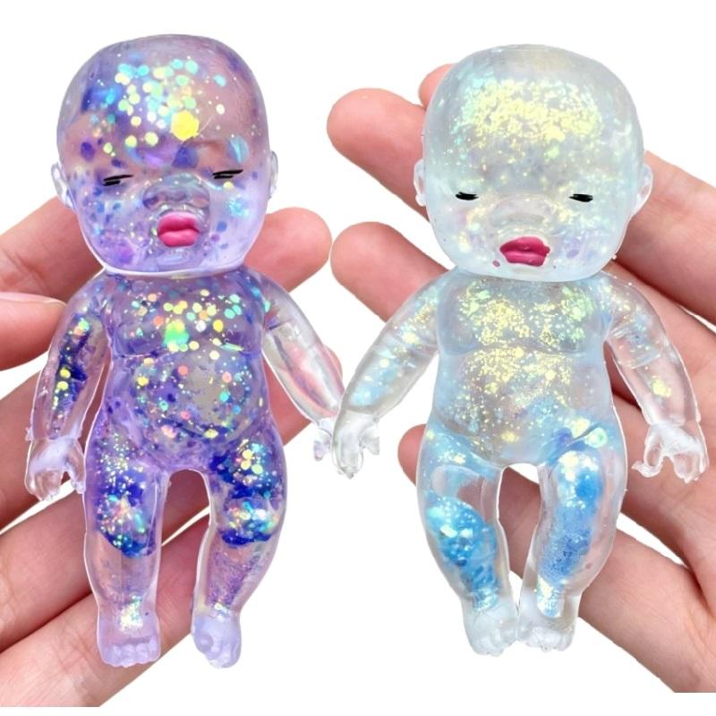 Squishy Maltose Sugar Baby Squeeze Toy Kawaii Baby Stretchable Slow Rising Fidget Toy for Adults Stress Anxiety Relief Gift Toy