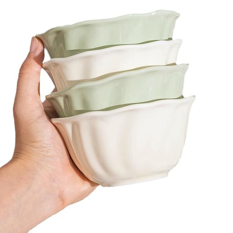 HeCai Petal Mehrfarbiges 17-teiliges Geschirrset