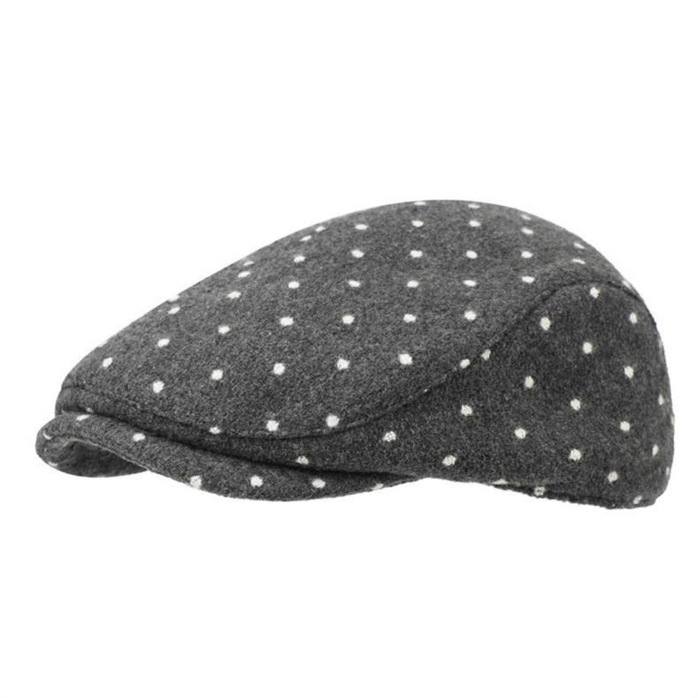 Retro Forward Hat Polka Dot Painter Beret Elegant Newsboy Cap Autumn Winter Wear