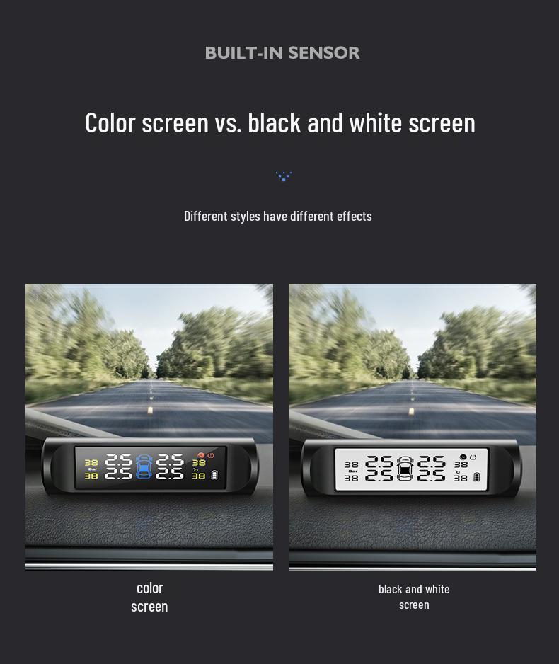 Solar-Powered Wireless Tire Pressure Monitor for Cars
