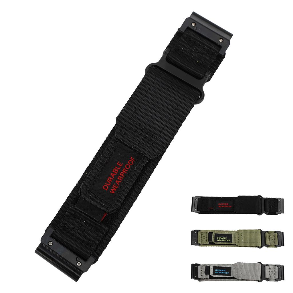 Bracelet de montre en nylon robuste pour Fenix 7X 6X 5X GPS pour Instinct 2x pour EPIX Pro 26 mm réglable à attache rapide