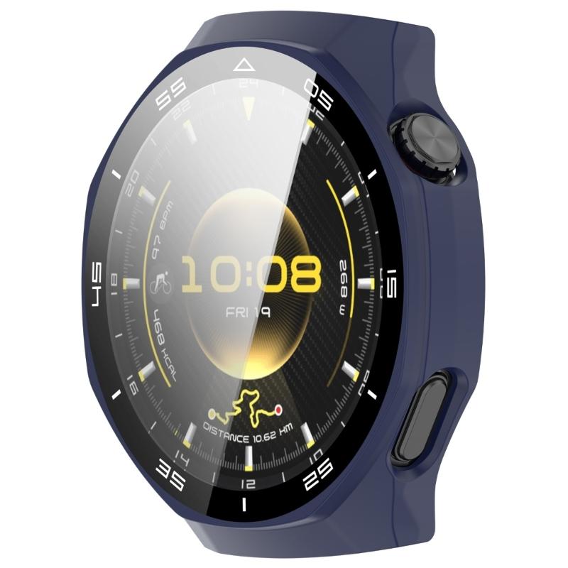 Precise Cut Protective Case With Tempered Glass For 46MM Smartwatch Full Guard Shockproof Cover Easy Snap Installation