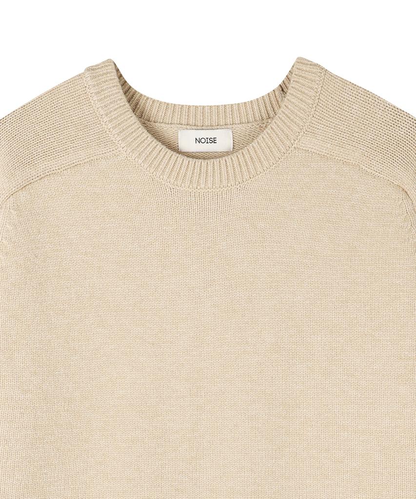 NOISE Essential Round Crop Knit - Beige