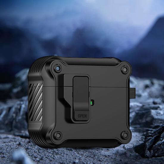 Earphone Protective Case Full Protection with Secure Locks Hanging Buckle Headphone Covers