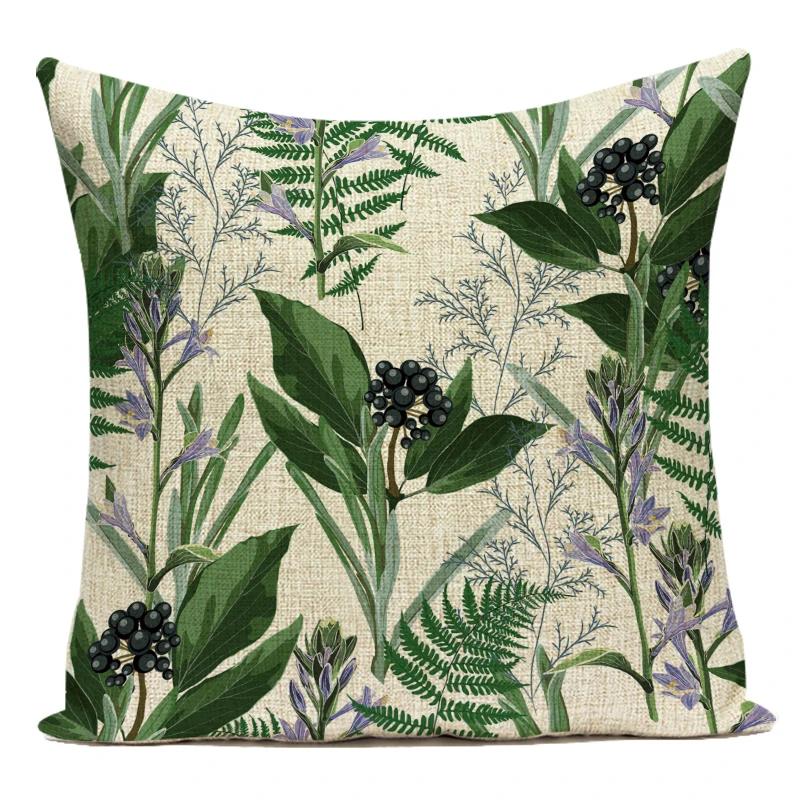 Decorative Throw Pillows Case Colorful 3D Plant Flowers Polyester Sofa Home Living Room Decoration Pillow Cushion Cover