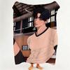 Manhwa T True B Beauty  Flannel  Blanket Suitable for Sofa Living Room Bedroom
