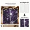 Piece Set High Definition Digital Printed Curtainspurple Spiderweb Style Curtainhome Decoration Curtains Made Of Polyester