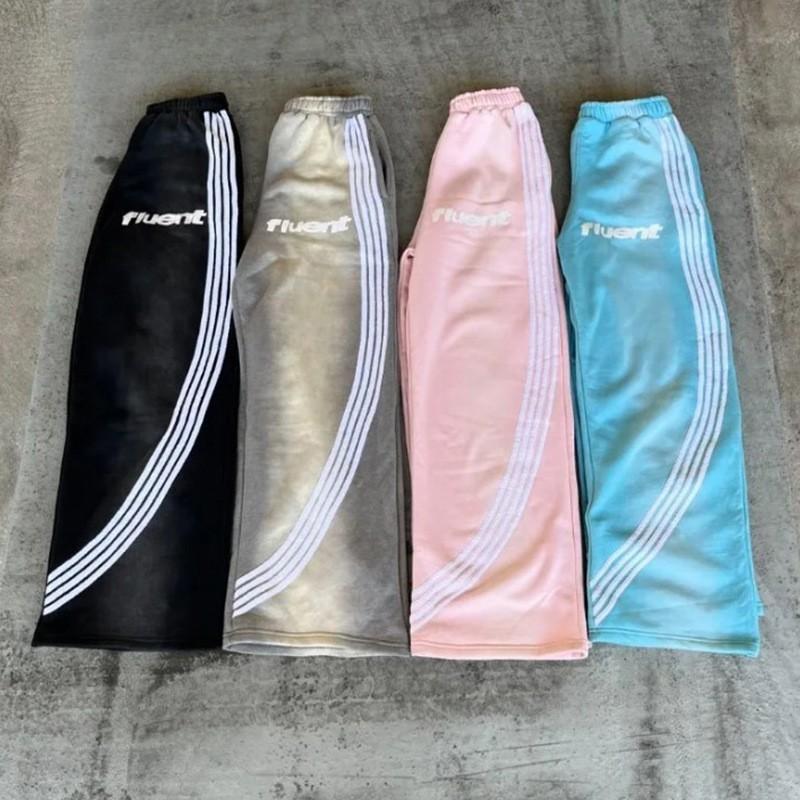 Pantaloni a gamba larga a righe ZYLLO Y2K Uomo Donna Casual Streetwear Quotidiano Pantaloni Sportivi Gotico Punk Hip Hop Street Larghi Elastico in Vita Pantaloni
