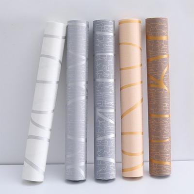 53CM 3D Wallpaper Simple Non Woven Contemporary Striped Living Room Bedroom Background Wall Home Decor