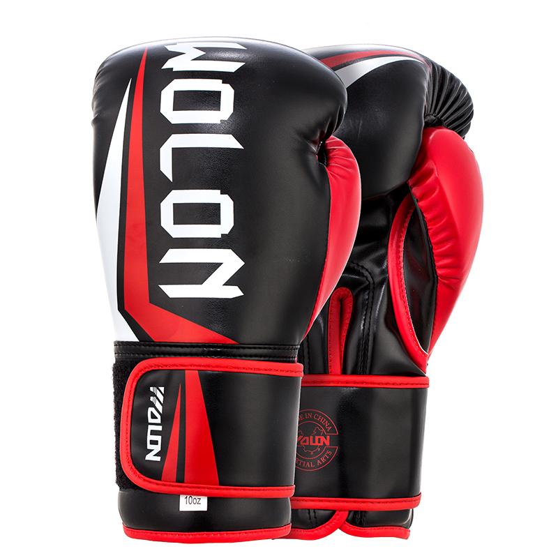 Wolon Customized Design Boxing Gloves for Training-8oz/10oz/12oz Sizes Durable & Comfortable PU Leather & Wolon Leather 11 inches красный
