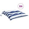 VidaXL Chair Cushions 4 Pcs Blue and White Stripes 50x50x7 Cm 361544