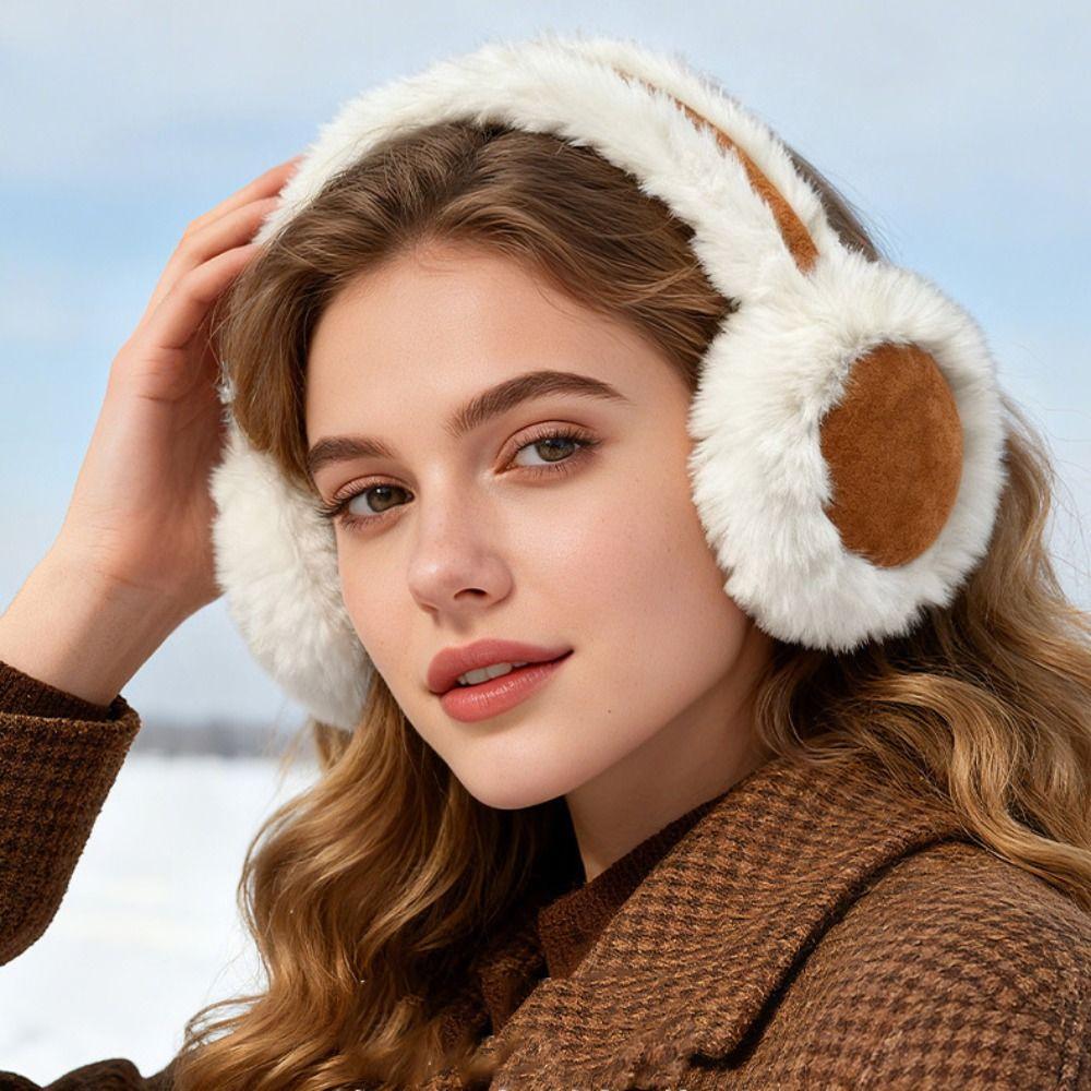 Folding Suede Earmuffs Solid Color Ear Muffs Fashion Foldable Ear Cover  Men