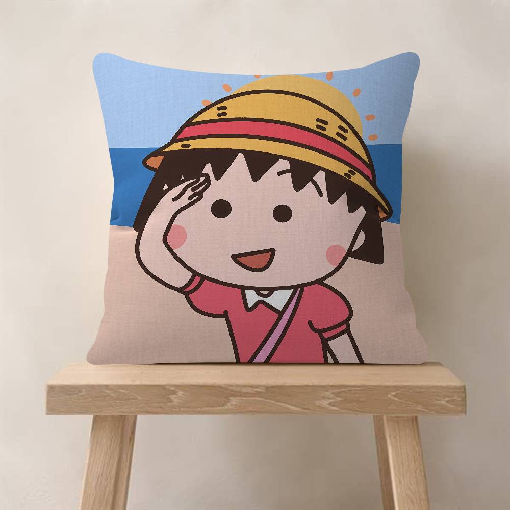 Anime C-Chibi M-Maruko-Chan Personalized Pillow Dust Cover Bedroom Kids Party Decoration Pillowcase Birthday Children Gift