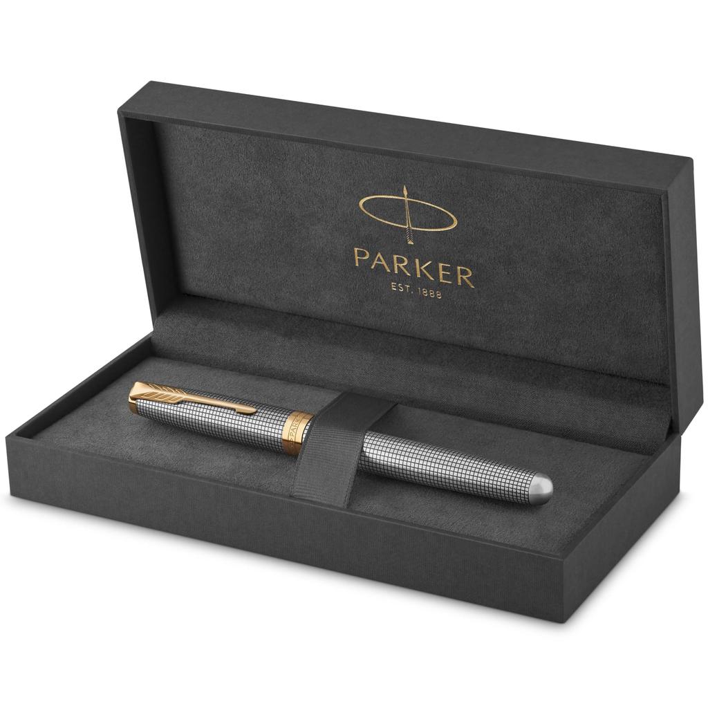 PARKER Sonnet Premium Sizzle GT Fountain Fine 18K Gold Gift Officially Product Number 1931489 Pen, Nib, Nib, Boxed, Imported,