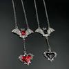 Heart And Sword Pendant Necklace For Women Goth Accessories Necklace Y2K Fashion Choker