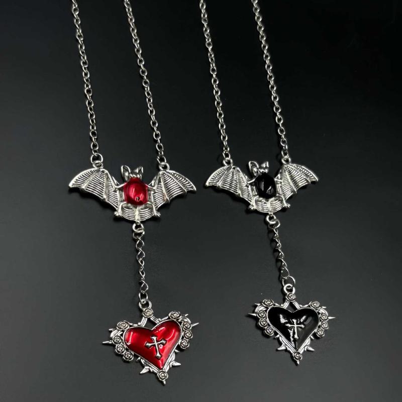 Heart And Sword Pendant Necklace For Women Goth Accessories Necklace Y2K Fashion Choker