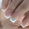 24PCS False Nail Featuring Delicate Butterfly Patterns For Everyday Wear And Special Occasion Press On Nail For Women