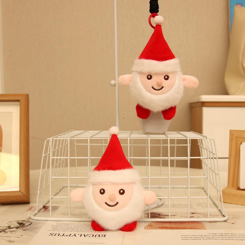 Cute Santa Pendant Plush Toy Girl Bag Pendant Christmas Doll Rag Doll Children's Gift