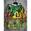 3D Digital Printed Street Graffiti Style Hooded Sweatshirt, Fashionable and Trendy Casual Children's Clothing, Perfect Gift