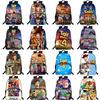 Cartoon Print Backpack For Kids Versatile School Bag With Cute Design And Spacious Capacity