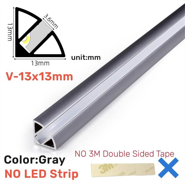 Invisible H7mm LED Oblique Beam Aluminum Profile Surface Mounted Ultra-thin Cabinet Layer Edge Shelf Panel Hard Bar Strip Lights