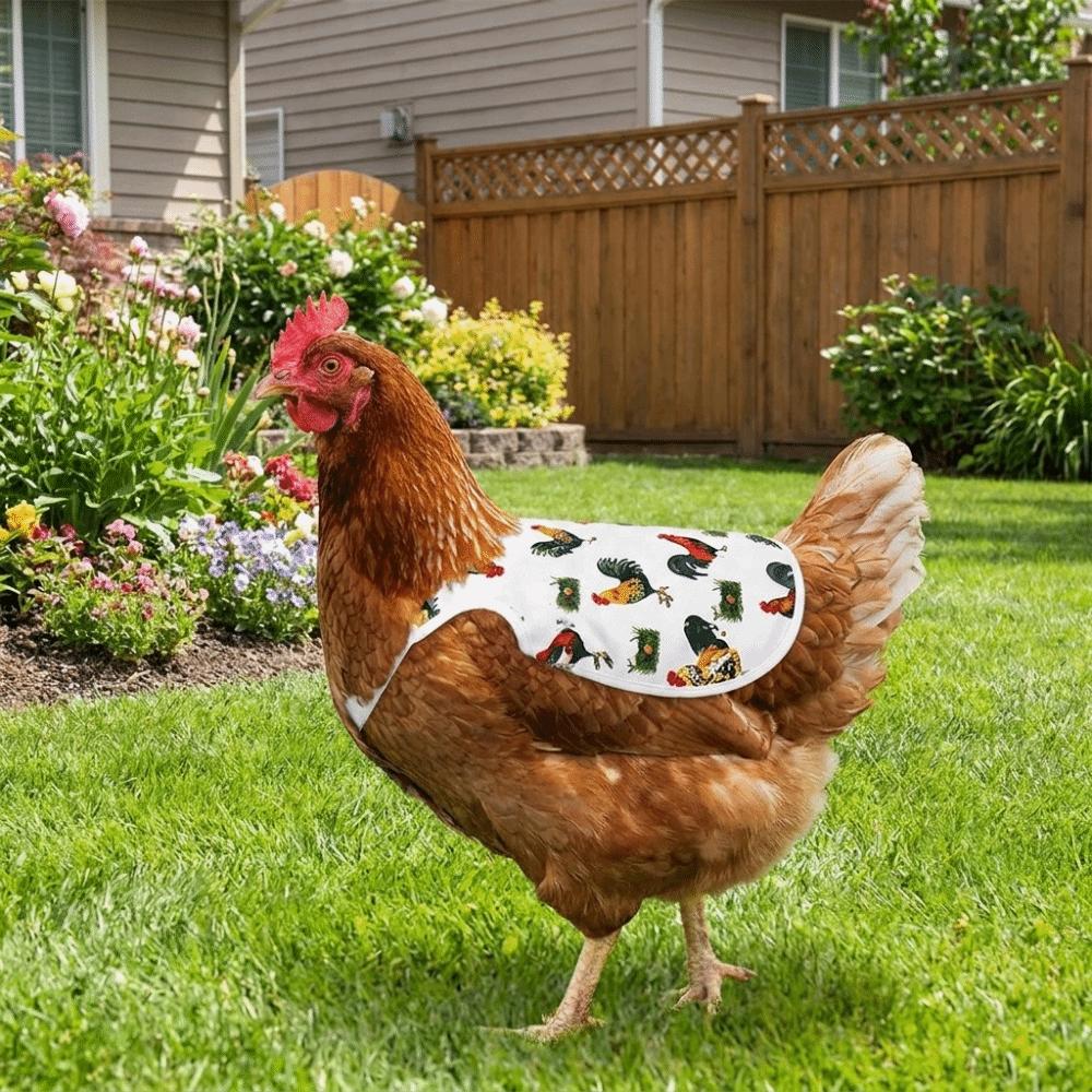 Double-Layer Chicken Saddle Adjustable Poultry Apron Washable Feather Protector  Pecking Prevention