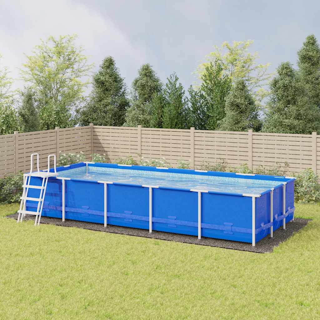 Bodenmatte für Pool, Hellgrau, 999X500 cm, Polyester-Geotextil