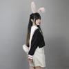 Bandeau Oreilles de Lapin Queue d'Animal Faite à la Main Headwear Oreilles de Lapin Longues Accessoires Cosplay Anime Queue de Lapin