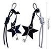 Trendy PU Leather Star Pendant Keychain Stylish Braided Rope Key Holder Handmade Colorful Keyring for Fashion Lovers