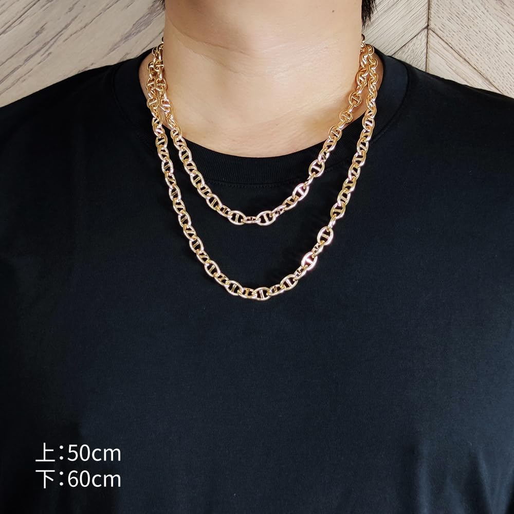 Collier Pendentif Chaîne D'ancre En Acier Inoxydable Doré - Longueur Réglable - Neuf Avec étiquettes