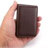 Vertical Leather Magnetic Business Card Holder Wallet