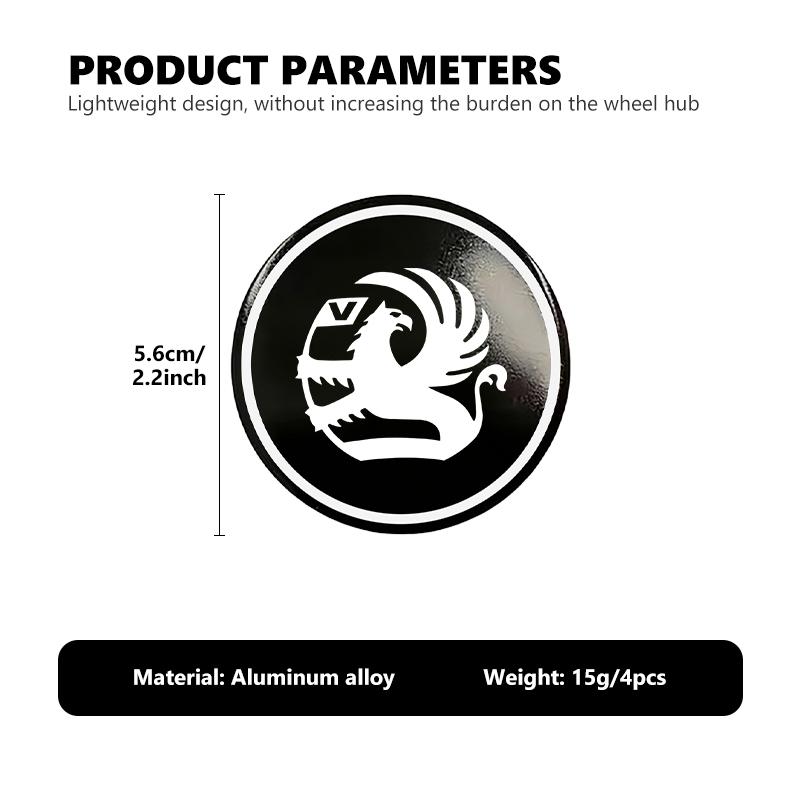 Autocollants Badge en Aluminium Cache-Moyeux de Roue Auto pour Vauxhall Tigra Corsa VXR Astra D G J H Zafira Vectra