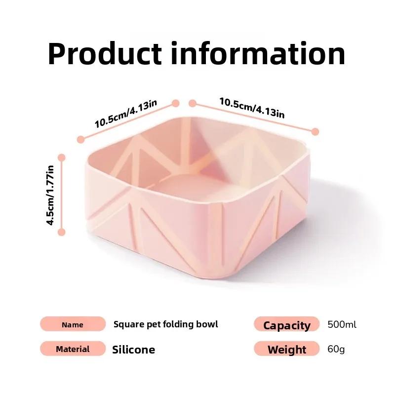 Folding Bowl Pet Out Silicone Portable Outdoor Drinking Water Dog Basin Cat Bowl Camping Bowl