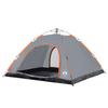 5 Person Camping Tent in Grey and Orange with Quick Release System