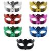 Metallic Color Masquerade Mask Half Face Mask Masquerade Eye Mask for Men Women Halloween Masquerade Costume Accessories